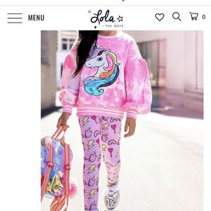 Lola + the boys size 10 unicorn sequin sweatshirt with puff sleeves